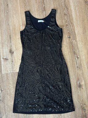 Calvin Klein Black Sequin Dress